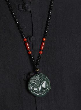 女士和田玉坠坠玉石会批发吊礼品青玉销男士挂件貔貅玉休皮