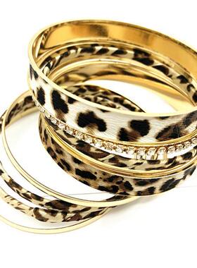 层leoipardpr ntBW18120 bracelet women 豹纹多女手镯手环网红搭