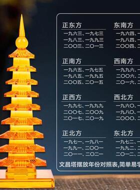 6到12岁专用文昌塔旗舰店纯天然13层的9九十三挂件黄水晶装饰摆饰