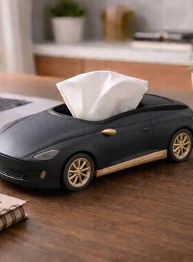 跨境跑车纸巾盒车载纸巾抽纸车用创意汽车抽纸盒工艺品摆件送朋友