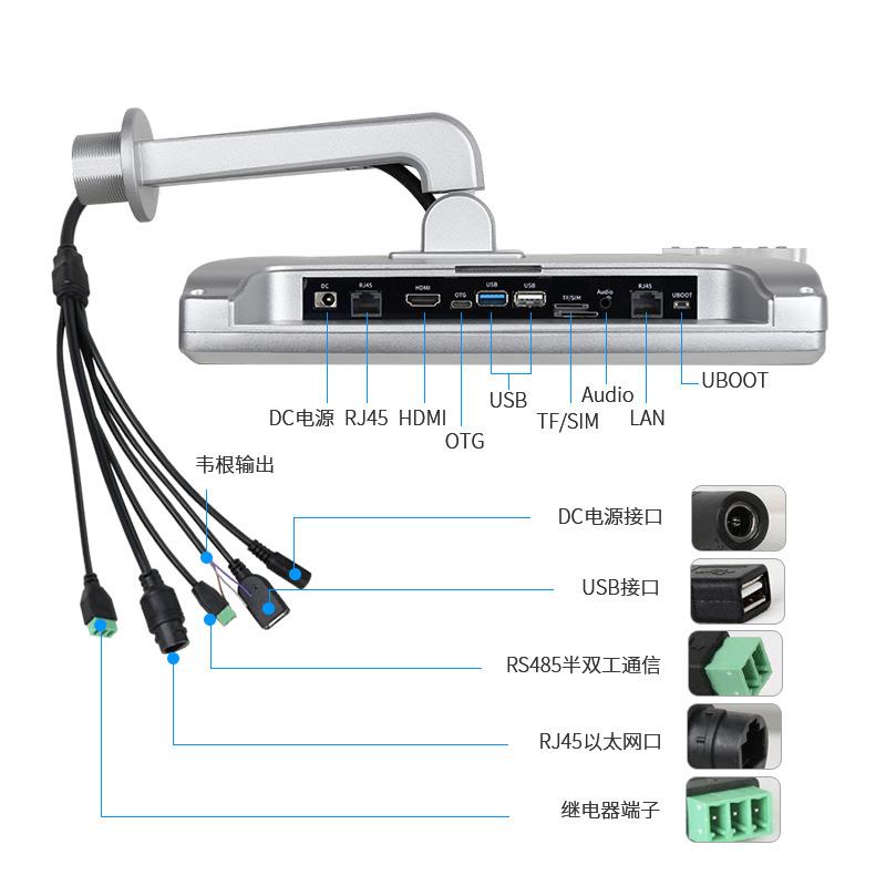11.6-inch face recognition and temperature measurement all-in-one access control visitor machine binocular fingerprint swipe card face recognition terminal