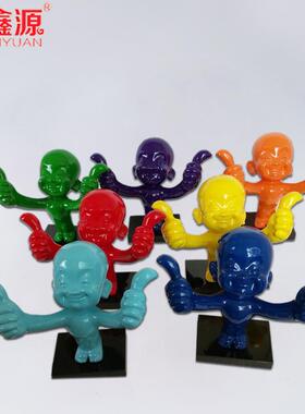 树脂大小你真棒点赞人物雕塑摆件家居创意饰品酒店餐厅软装工艺品