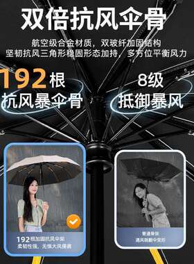 全自动折叠雨伞大号男士加固加厚结实抗风晴雨两用女太阳伞遮阳伞