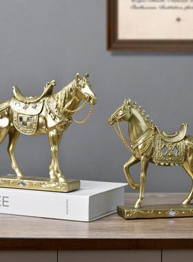 新款直销爆款马雕像轻奢家居小骏马摆件客厅玄关电视柜装饰招财马