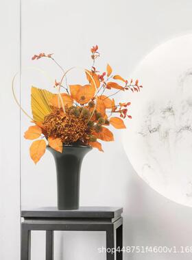 高档假花新中式仿真花客厅摆设餐桌摆花陶瓷花器装饰花艺酒店摆件