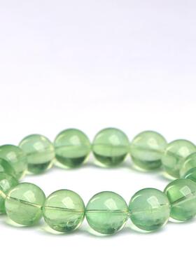 2026名都水晶 天然冰种绿萤石手链 绿色绿萤石圆珠手串散珠