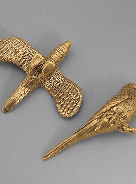 跨境热卖黄铜复古仿真鹦鹉喜鹊创意动物摆件桌面装饰工艺品