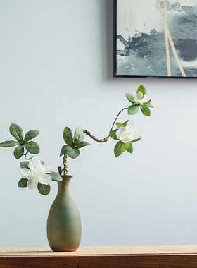 博古架现代古典新小花禅意桌面摆设陶瓷瓶摆件客厅装饰品中式插花