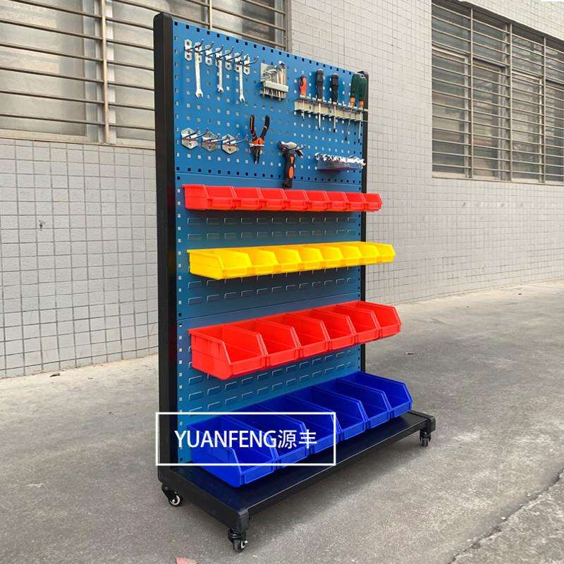 Thickened hardware tool rack workshop screw assembly rack mobile material rack sample display rack hole plate storage rack