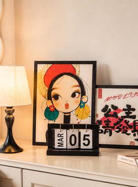 有艺术感的摆件礼物家里装饰品摆件公主请发财玄关摆件创意家居客