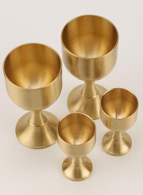 厂家黄铜酒杯小酒杯高脚杯酒盅供水杯圣水杯