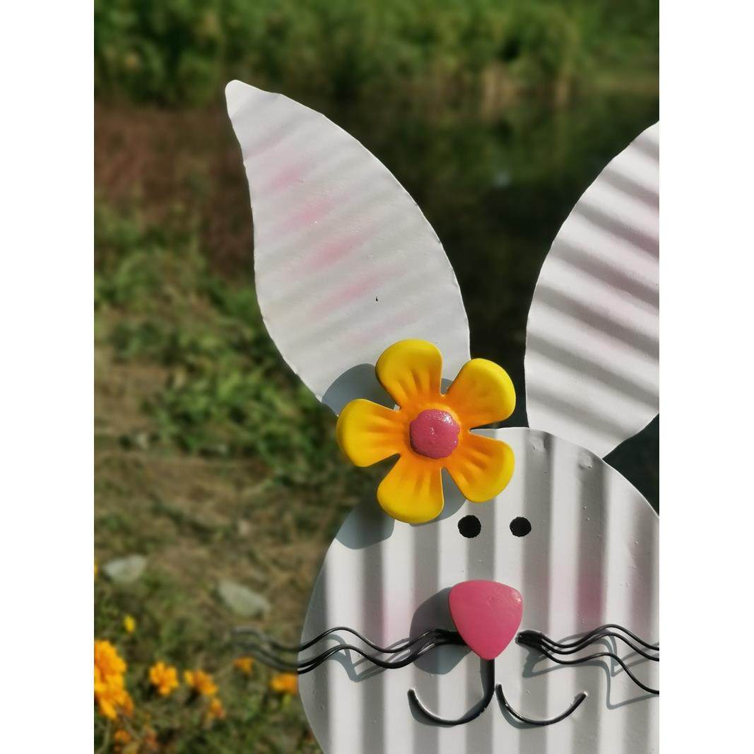 美式户外铁艺兔子花插庭院地插造景花园插土装饰摆件院子阳台布置,淘宝优惠券,粉丝福利购,淘宝优惠卷