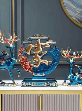 福鹿摆件家居客厅玄关电视酒柜乔迁礼物现代轻奢家居软装婚礼礼物