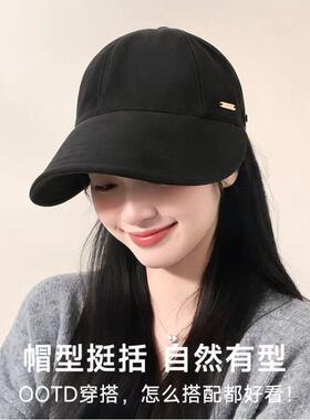 新款帽子女款春夏防晒帽2026新款大帽簷大头围鸭舌帽遮阳渔夫帽