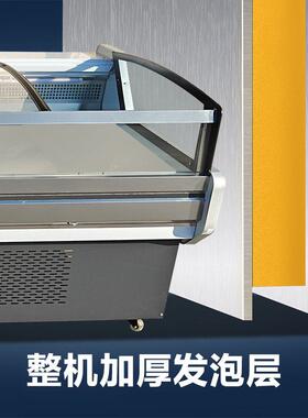 风直冷生鲜肉柜商用超市猪肉柜冷藏展示保鲜卧式冰柜鲜肉展示柜