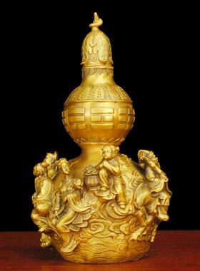 八仙葫芦全铜开盖八仙过海摆件八仙像客厅居家装饰祝福吉祥物礼品