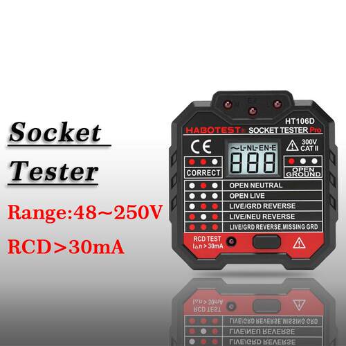 华博Socket te欧ter华博HT1插06D 106B 106E美英规插座测试仪座s - 图0