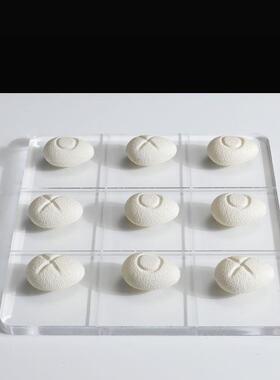 现简约亚克力棋盘树脂棋子摆件样板房客厅书房艺术软装家居摆设
