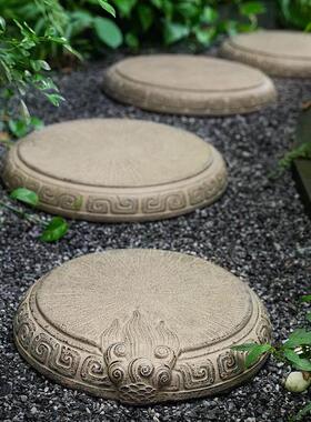 户外庭院草坪垫脚石别墅花园脚踏石走廊地砖铺路汀步石院子踏步石