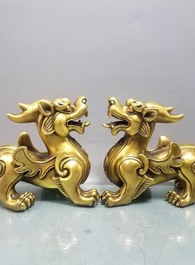 纯铜金钱貔貅飞天貔貅摆件瑞兽家居饰品酒柜办公室门店桌面装饰品
