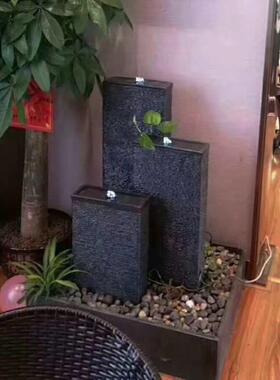 创意流水喷泉水景客厅办公室财富流水摆件水幕墙流水墙室内加湿器