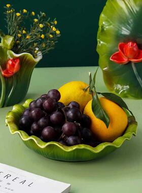 珐琅彩花瓶摆件客厅插花餐厅小装饰工艺品干花陶瓷器中式花器套装