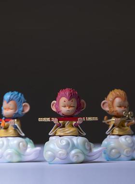 顽去三宝灵猴齐天大圣孙悟空汽车装饰卡通摆件创意送男友生日礼物