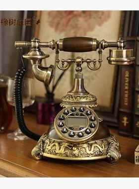正品美居式复饰古电话机摆件高档家欧式品模型客厅古董摆设工艺品