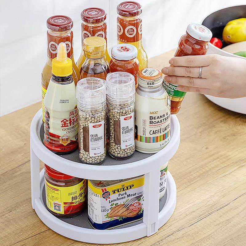 厨房调料架子置物架油盐酱醋瓶罐收纳可旋转多功能台面款壁挂式,淘宝优惠券,粉丝福利购,淘宝优惠卷