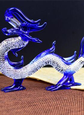 左青龙右白虎水晶龙生日礼物家居装饰办公桌客厅生肖吉祥生肖摆件