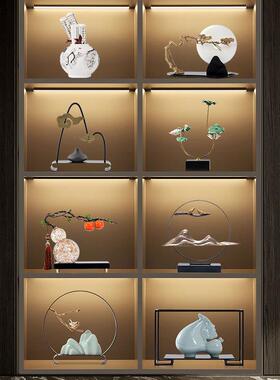 博古架ltao1005格板间软装客厅放新开中样式件摆饰品酒柜玄关茶室