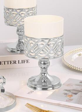 Cross-border golden luxury candy jar, European-style silver