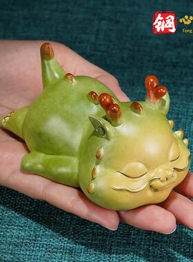 铜摆件《吉祥龙》家居装饰品 黄铜工艺品 十二生肖龙摆件生日礼物