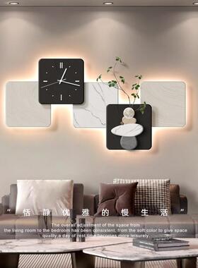 现代简约奢客WD202407厅装饰挂钟20画24新款轻高级沙发背景墙面挂
