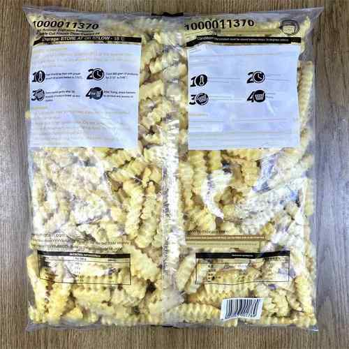 麦金1/2波纹粉包薯条，波纹厚薯条，冷冻半成品，2公斤*6包/1盒商 - 图2