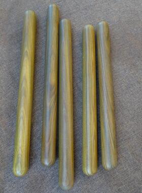 绿檀平圆棒木料硬木香檀实木擀面头短廷棒按摩工具阿根YFW产木雕