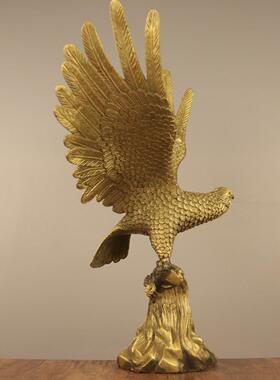 纯铜老鹰摆件雄鹰大鹏展翅家居办公室工艺品大展宏图客厅装饰品