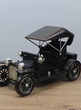 复古老爷车10怀摆旧老爷车模型居 家书客厅电视柜酒柜摆件 酒吧柜