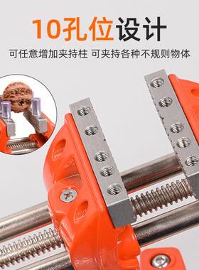 全钢万向桌虎钳木工重型台虎钳多功能迷你台钳360度旋转台虎夹钳