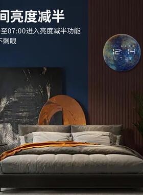 跨境新品LCD数字电子挂钟简约客厅时尚钟表家用时钟创意挂钟