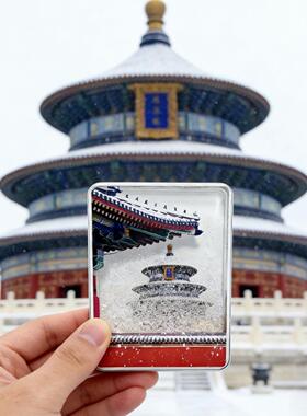 故宫下雪冰箱贴高颜值装饰磁力贴中国城市景点旅游北京文创纪念品