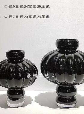 现简约创意艺术黑白花装饰插花摆件家居样板房桌面设计摆件