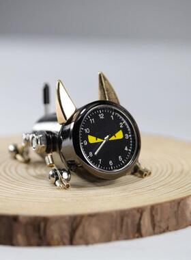 工业风蒸汽朋克机器人桌面摆件时钟书房车载装饰现代轻奢模型礼品