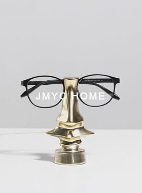 现代奢创意艺术轻眼镜装饰支架创意板间玄书关电视柜桌酒柜摆VJO