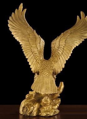 黄铜老鹰摆件雄鹰展翅黄铜大展宏图老鹰家居饰品金属工艺品