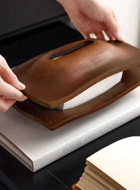 洗脸现代收纳盒抽擦盒轻纸盒奢风家用茶几手纸盒客厅纸巾巾创意