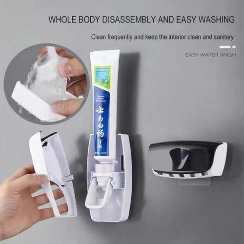1Set Toothbrush Holder With Automatic Toothpaste Dispenser W - 图2