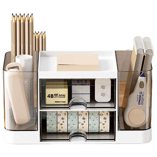Pen holder storage box office desktop student light luxury high-end sense children boys and girls large capacity pen toilet marker pen