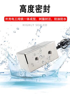 长方形电磁铁吸盘式强磁电吸盘紫铜线圈P120/60/5024V小型电磁铁