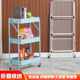 Small apartment multi-layer mobile snack storage cart folding storage rack small cart no installation kitchen storage rack